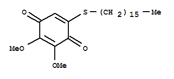 5-(hexadecylsulfanyl)-2,3-dimethoxycyclohexa-2,5-diene-1,4-dione molecular structure
