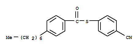 benzenecarbothioic acid, 4-heptyl-, S-(4-cyanophenyl) ester molecular structure