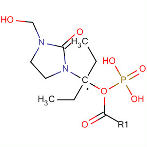 Phosphonic acid, [[3-(hydroxymethyl)-2-oxo-1-imidazolidinyl]methyl]-,diethyl ester molecular structure
