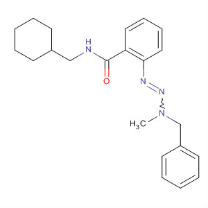 Benzamide,N-(cyclohexylmethyl)-2-[3-methyl-3-(phenylmethyl)-1-triazenyl]- molecular structure