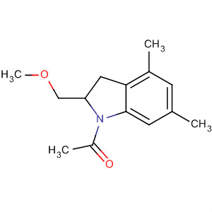 1H-Indole, 1-acetyl-2,3-dihydro-2-(methoxymethyl)-4,6-dimethyl- molecular structure