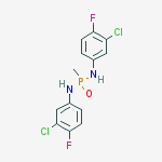 N,N'-bis(3-chloro-4-fluorophenyl)-P-methylphosphonic diamide molecular structure