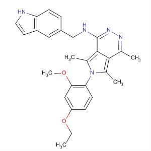 6H-Pyrrolo[3,4-d]pyridazin-1-amine,6-(4-ethoxy-2-methoxyphenyl)-N-(1H-indol-5-ylmethyl)-4,5,7-trimethyl- molecular structure