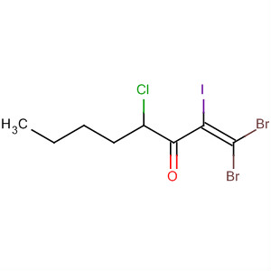 1-Octen-3-one, 1,1-dibromo-4-chloro-2-iodo- molecular structure