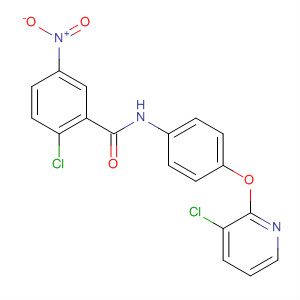 Benzamide, 2-chloro-N-[4-[(3-chloro-2-pyridinyl)oxy]phenyl]-5-nitro- molecular structure