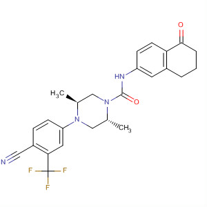 1-Piperazinecarboxamide,4-[4-cyano-3-(trifluoromethyl)phenyl]-2,5-dimethyl-N-(5,6,7,8-tetrahydro-5-oxo-2-naphthalenyl)-, (2R,5S)-