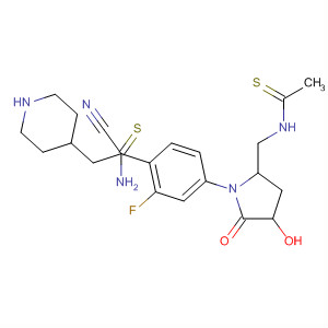 4-Piperidineethanethioamide,a-cyano-1-[2-fluoro-4-[(5S)-2-oxo-5-[[(1-thioxoethyl)amino]methyl]-3-oxazolidinyl]phenyl]-
