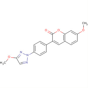2H-1-Benzopyran-2-one,7-methoxy-3-[4-(4-methoxy-2H-1,2,3-triazol-2-yl)phenyl]- molecular structure