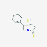 1-Azabicyclo[3.2.0]heptane-2-thione, 6-(1-cyclohexen-1-yl)-5-mercapto- molecular structure