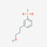 Benzenepropanol, 3-(methylsulfonyl)- molecular structure