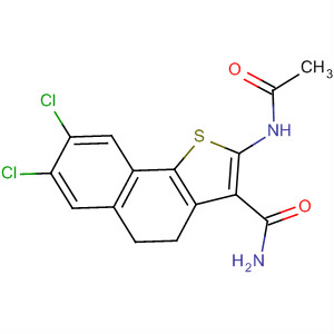 Naphtho[1,2-b]thiophene-3-carboxamide,2-(acetylamino)-7,8-dichloro-4,5-dihydro- molecular structure