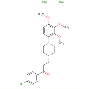 1-Propanone,1-(4-chlorophenyl)-3-[4-(2,3,4-trimethoxyphenyl)-1-piperazinyl]-,dihydrochloride molecular structure