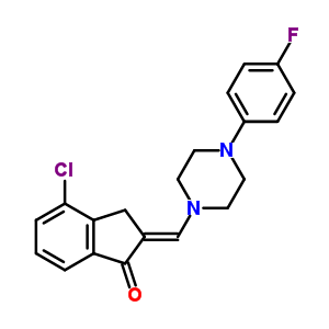 (2E)-4-chloro-2-{[4-(4-fluorophenyl)piperazin-1-yl]methylidene}-2,3-dihydro-1H-inden-1-one