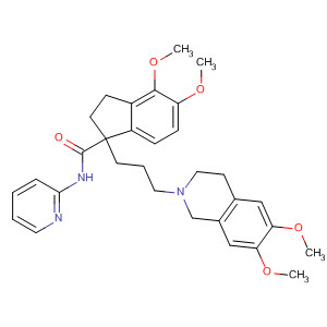 1H-Indene-1-carboxamide,1-[3-(3,4-dihydro-6,7-dimethoxy-2(1H)-isoquinolinyl)propyl]-2,3-dihydro-4,5-dimethoxy-N-2-pyridinyl-