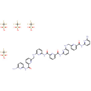 Methanesulfonic acid, trifluoro-, compd. withN,N'-bis[6-[[[6-[[(6-amino-2-pyridinyl)amino]carbonyl]-2-pyridinyl]carbonyl]amino]-2-pyridinyl]-2,6-pyridinedicarboxamide (4:1)