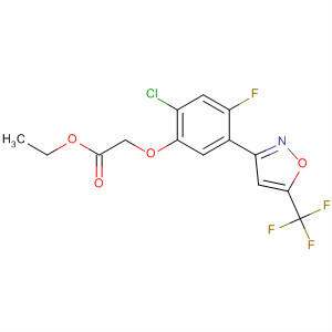 Acetic acid,[2-chloro-4-fluoro-5-[5-(trifluoromethyl)-3-isoxazolyl]phenoxy]-, ethylester molecular structure