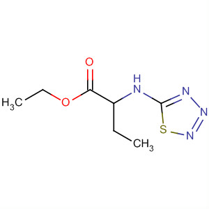 Butanoic acid, 2-(1,2,3,4-thiatriazol-5-ylamino)-, ethyl ester molecular structure