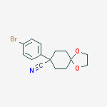 1,4-Dioxaspiro[4.5]decane-8-carbonitrile, 8-(4-bromophenyl) molecular structure