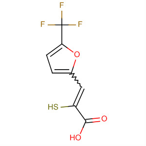 2-Propenoic acid, 2-mercapto-3-[5-(trifluoromethyl)-2-furanyl]- molecular structure