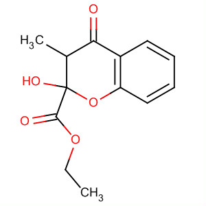 2H-1-Benzopyran-2-carboxylic acid,3,4-dihydro-2-hydroxy-3-methyl-4-oxo-, ethyl ester molecular structure