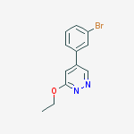 Pyridazine, 5-(3-bromophenyl)-3-ethoxy- molecular structure