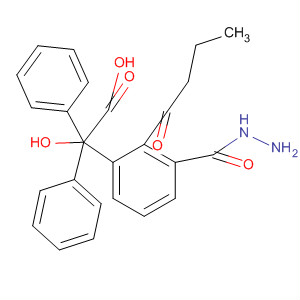 Benzeneacetic acid, a-hydroxy-a-phenyl-,2-(1-oxobutyl)-2-phenylhydrazide