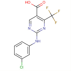 5-Pyrimidinecarboxylic acid,2-[(3-chlorophenyl)amino]-4-(trifluoromethyl)- molecular structure
