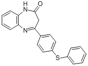 2H-1,5-Benzodiazepin-2-one, 1,3-dihydro-4-(4-(phenylthio)phenyl)- molecular structure