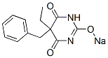 5-Benzyl-5-ethyl-2-sodiooxy-4,6(1H,5H)-pyrimidinedione molecular structure
