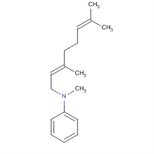 Benzenamine, N-(3,7-dimethyl-2,6-octadienyl)-N-methyl-, (E)- molecular structure