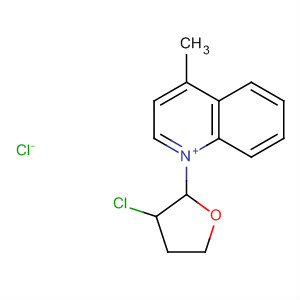 Quinolinium, 1-(3-chlorotetrahydro-2-furanyl)-4-methyl-, chloride molecular structure