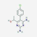 1-[2,6-diamino-5-(4-chlorophenyl)pyrimidin-4-yl]ethanol molecular structure
