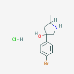 3-(4-bromophenyl)-5-methylpyrrolidin-3-ol hydrochloride molecular structure