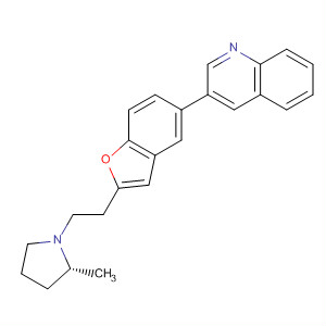 Quinoline, 3-[2-[2-[(2R)-2-methyl-1-pyrrolidinyl]ethyl]-5-benzofuranyl]- molecular structure