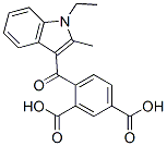 4-[(1-ethyl-2-methyl-1H-indol-3-yl)carbonyl]isophthalic acid molecular structure