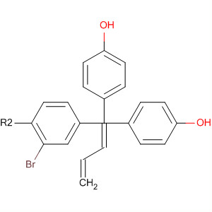 Phenol, 4,4'-[(2-bromo-1,4-phenylene)di-2,1-ethenediyl]bis- molecular structure