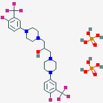 1,3-bis[4-[4-fluoro-3-(trifluoromethyl)phenyl]piperazin-1-yl]propan-2-ol;phosphoric Acid molecular structure