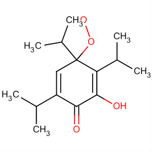 2,5-Cyclohexadien-1-one,4-hydroperoxy-2-hydroxy-3,4,6-tris(1-methylethyl)- molecular structure