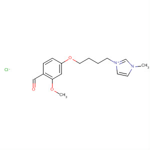 1H-Imidazolium, 1-[4-(4-formyl-3-methoxyphenoxy)butyl]-3-methyl-,chloride molecular structure