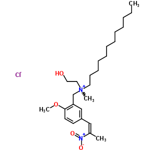 N-(2-hydroxyethyl)-N-{2-methoxy-5-[(1Z)-2-nitroprop-1-en-1-yl]benzyl}-N-methyldodecan-1-aminium chloride