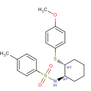 Benzenesulfonamide,N-[(1R,2R)-2-[(4-methoxyphenyl)thio]cyclohexyl]-4-methyl-, rel- molecular structure