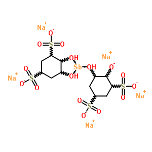 1,3-cyclohexanedisulfonic acid, 4,5-dihydroxy-, antimony sodium salt (2:1:5)