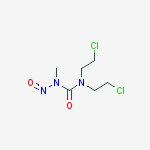 1,1-bis(2-chloroethyl)-3-methyl-3-nitrosourea molecular structure