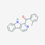 (2-methylphenyl)-(9h-pyrido[3,4-b]indol-1-yl)methanone molecular structure