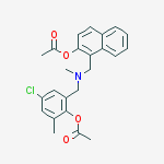 1-({[2-(acetyloxy)-5-chloro-3-methylbenzyl](methyl)amino}methyl)naphthalen-2-yl acetate molecular structure