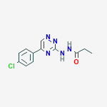 N'-[5-(4-chlorophenyl)-1,2,4-triazin-3-yl]propanehydrazide
