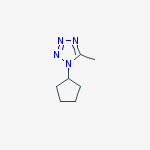 1H-TETRAZOLE,1-CYCLOPENTYL-5-METHYL- molecular structure