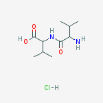 2-[(2-amino-3-methylbutanoyl)amino]-3-methylbutanoic Acid;hydrochloride molecular structure