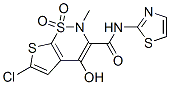 6-Chloro-4-hydroxy-2-methyl-N-(thiazol-2-yl)-2H-thieno[3,2-e]-1,2-thiazine-3-carboxamide 1,1-dioxide molecular structure