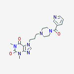 1,3-dimethyl-7-[3-[4-(pyridine-3-carbonyl)piperazin-1-yl]propyl]purine-2,6-dione molecular structure